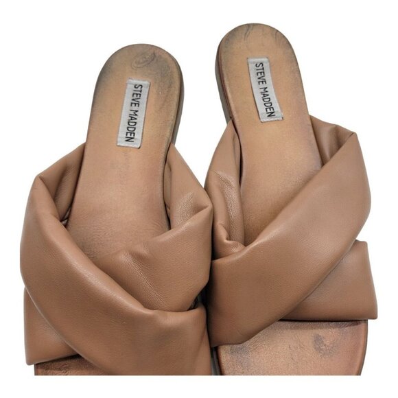 Steve Madden Crozz Women's Vegan Leather Crisscross Slide Sandals Size 9M - Picture 3 of 7